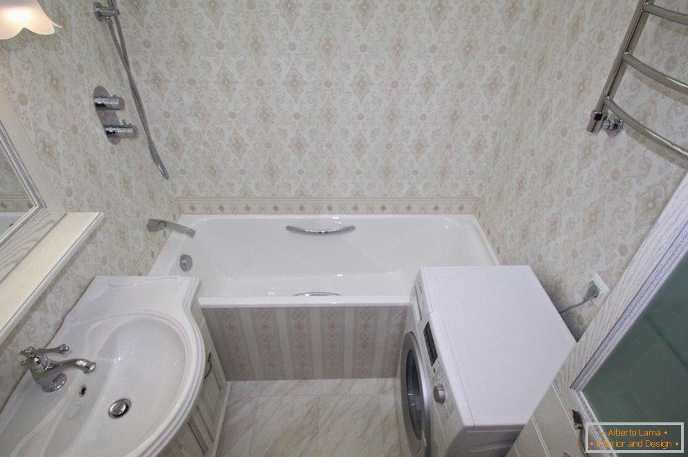 Bathroom in a two-room apartment of the series p44t