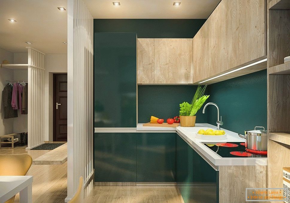 Design kitchens в однокомнатной квартире 33 кв м