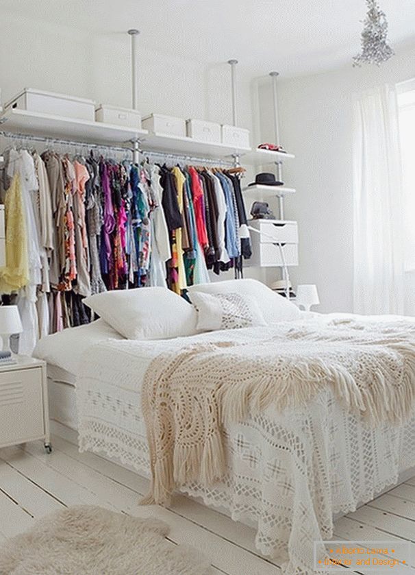 Wardrobe for the bed