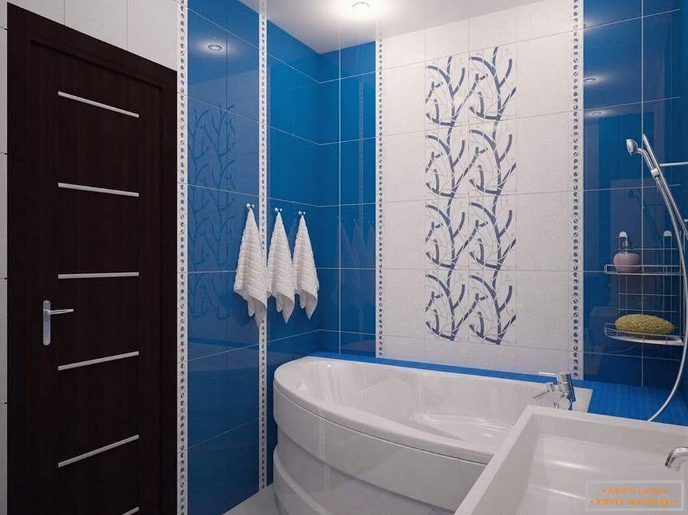 Design of tiles in the bathroom