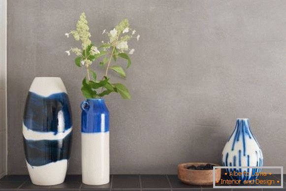 Stylish vases for interior decoration by spring