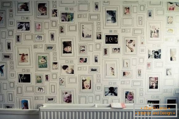 Patterned wallpaper from photo frames