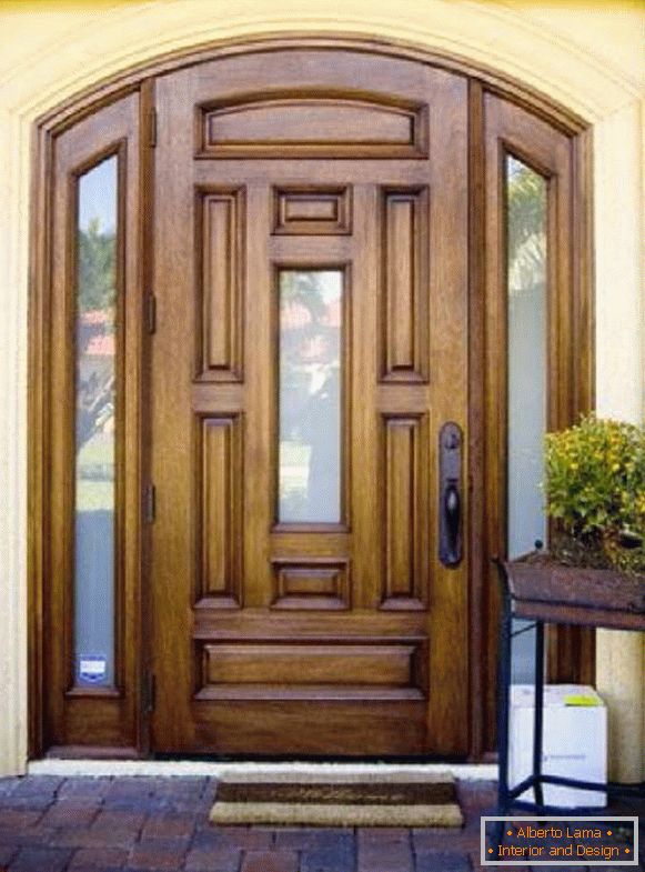 wooden entrance doors with double-glazed windows, photo 18