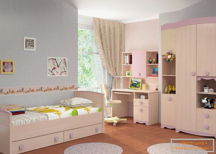 Modular furniture for children should be roomy, so that the child's room does not seem cluttered.