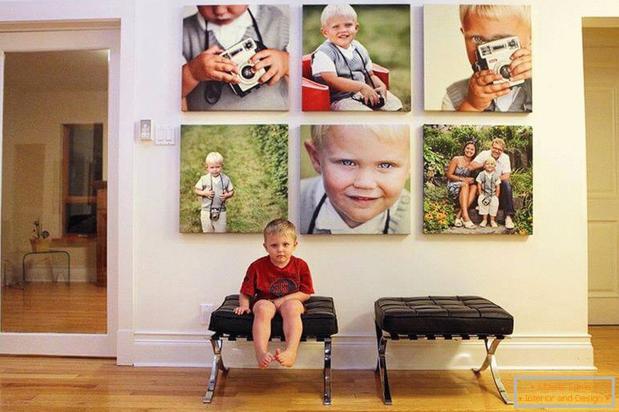 Composition with pictures of the child