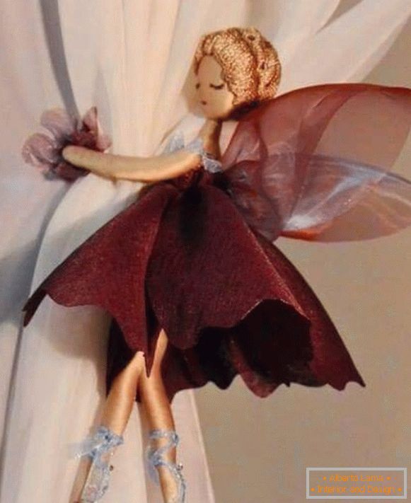 Holder for children's curtains girl butterfly