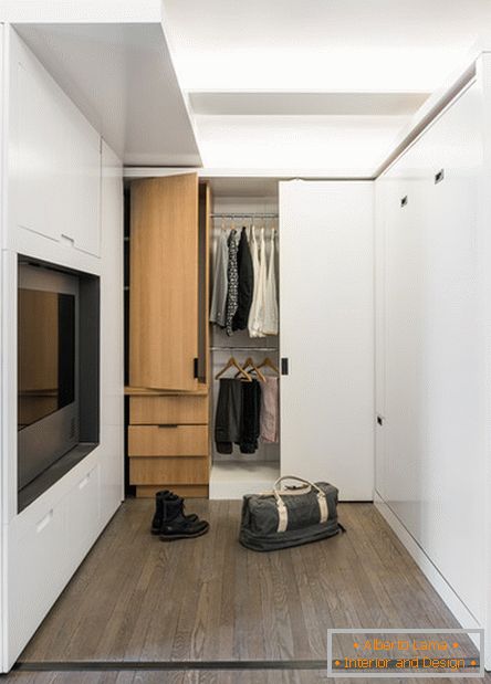 Closet in studio apartment