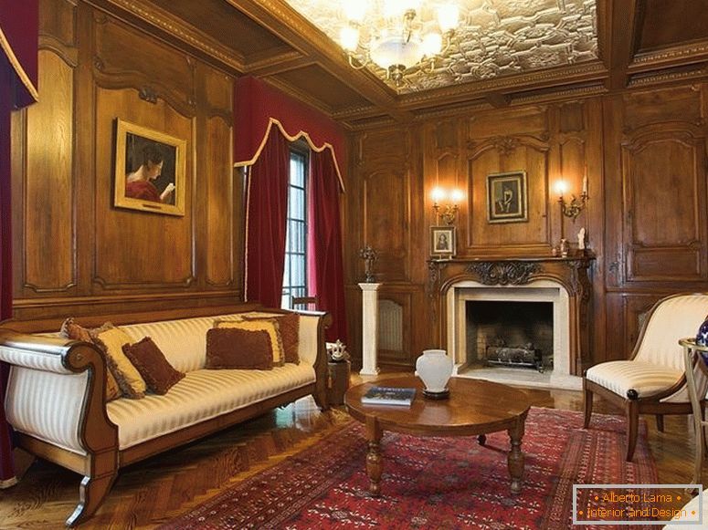 Victorian style in the interior of the living room