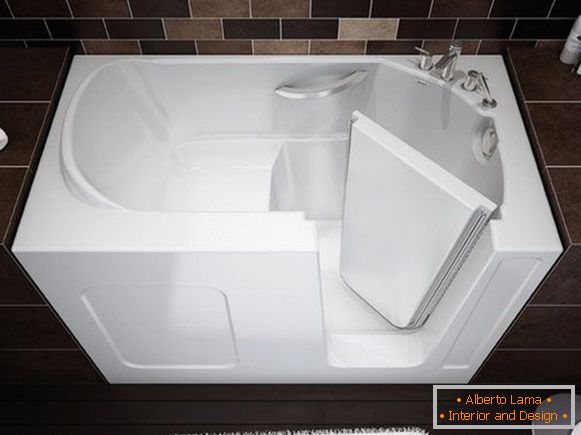Design rectangular bath с дверцей