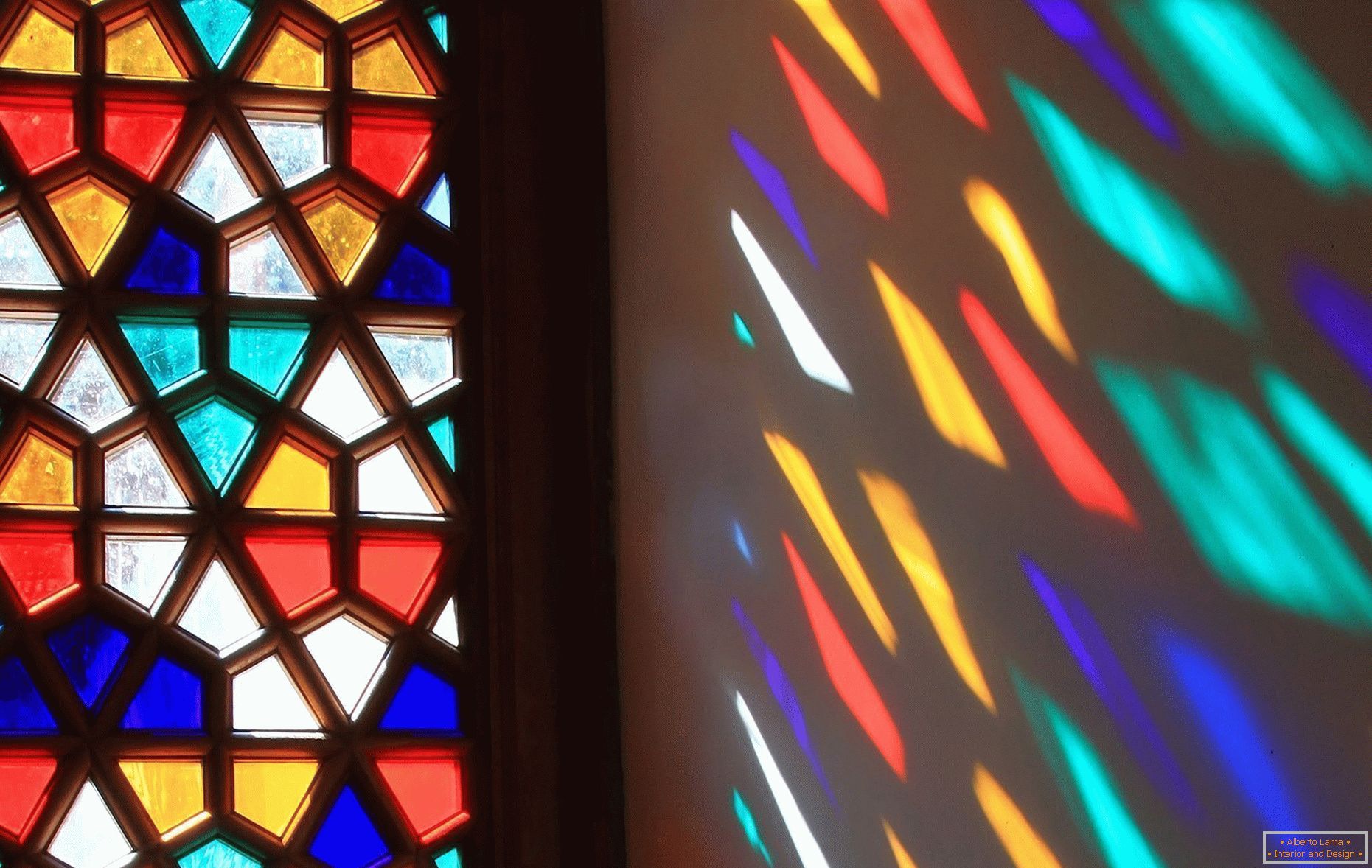 Colorful stained-glass window