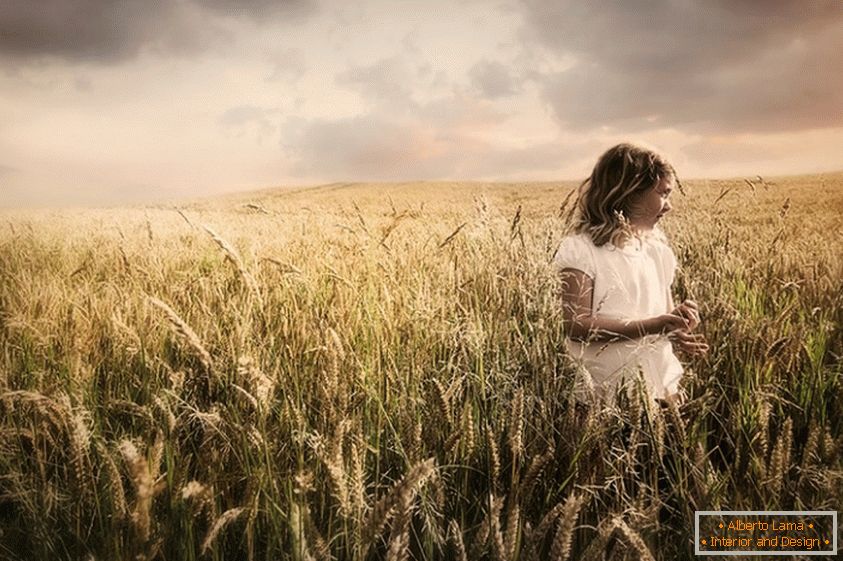 The girl in the field