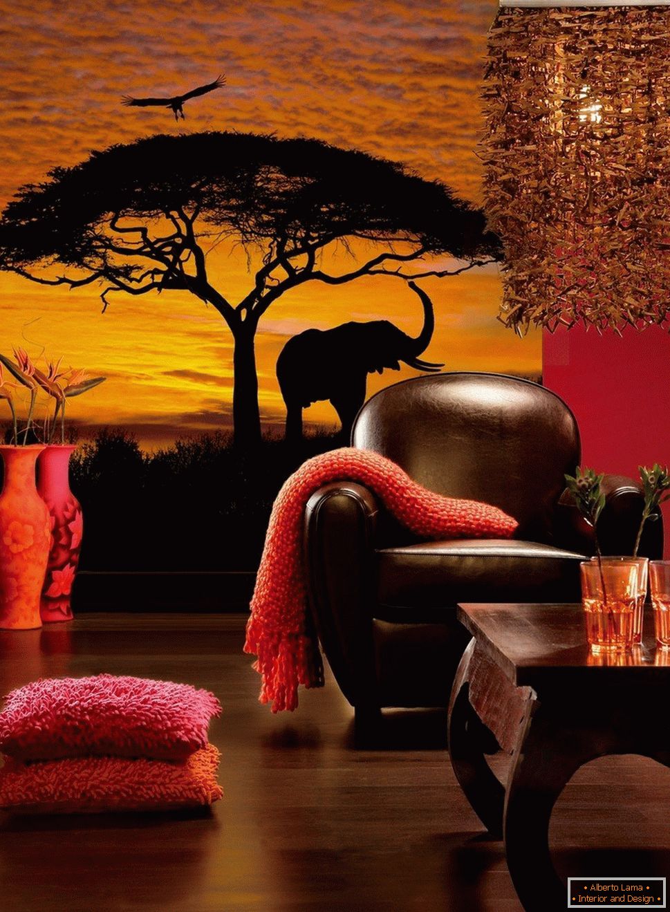 African landscape on the wall