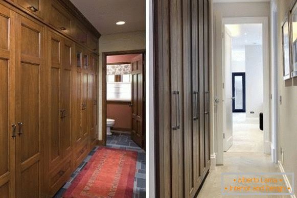 Built-in furniture wardrobes in the hallway and corridor
