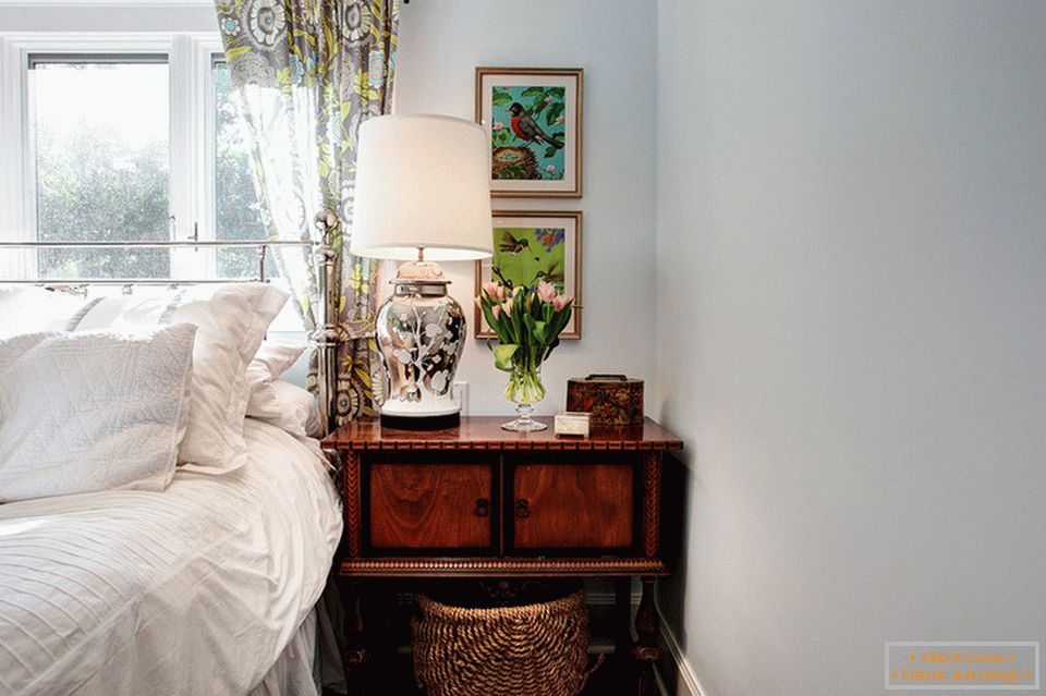 Basket for storage under a bedside table