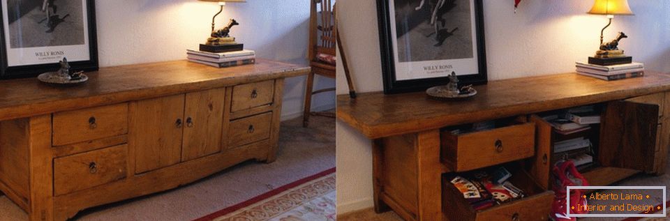 Storage system under the bench