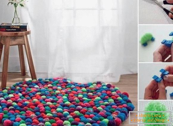 Fluffy mat with your own hands