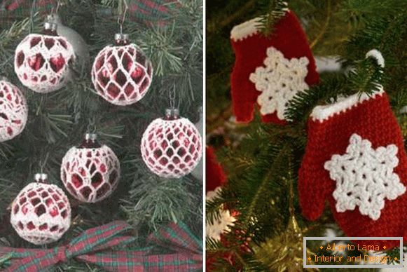 Knitted decor for Christmas tree