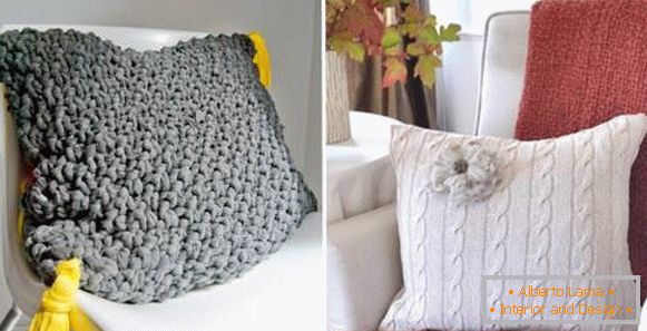 Knitted cushions