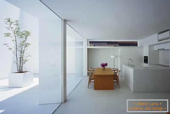 Minimalist interior of a country house