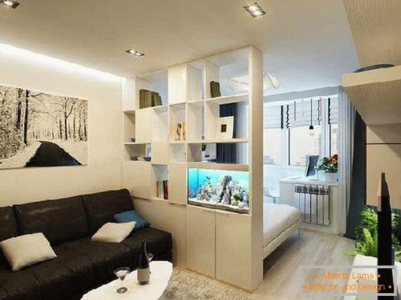 interior of a one-room apartment with a child zoning photo, photo 40