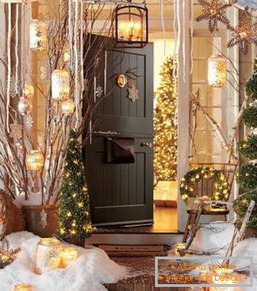 10 ideas for decorating the porch for Christmas