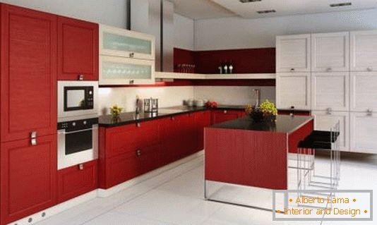 Red kitchen