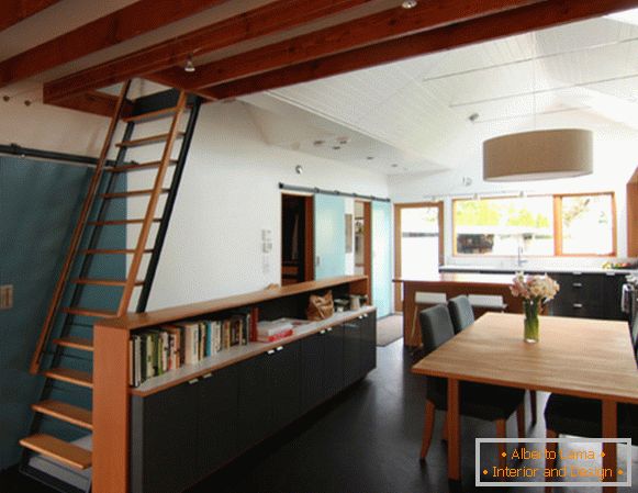 Interior of a small dining room