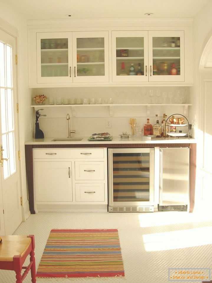 Functional modern kitchenette interior