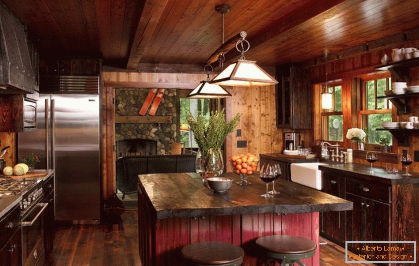 Rustic style в интерьере кухни