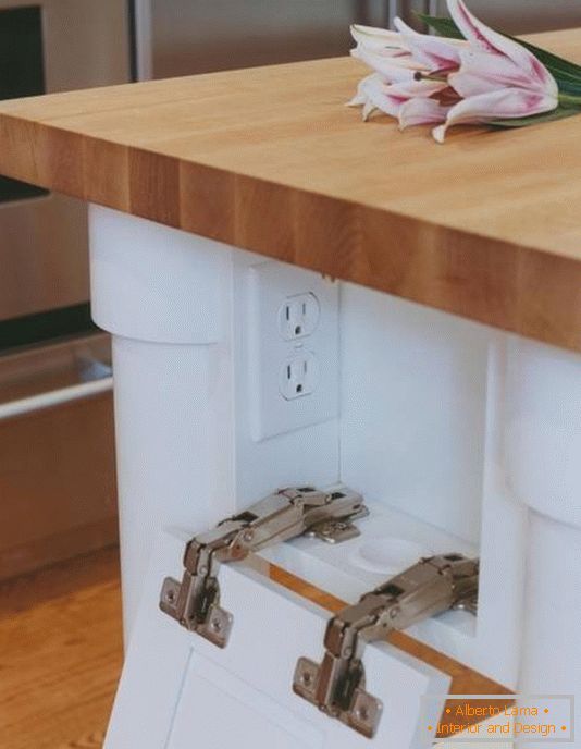 Secret sockets in the kitchen island