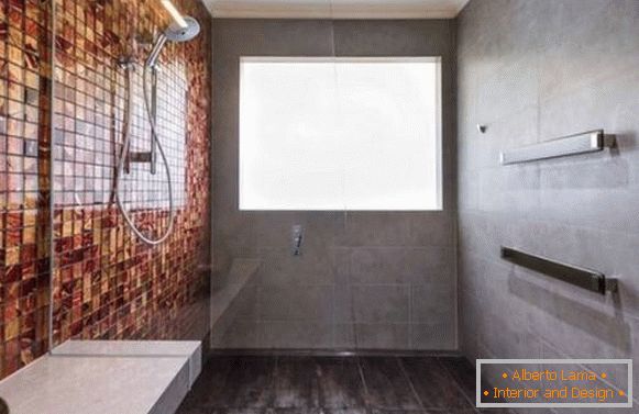 Bathroom with gray walls
