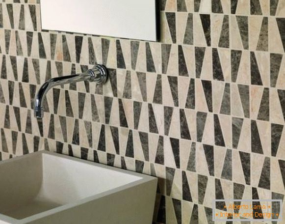 Tile with geometric patterns