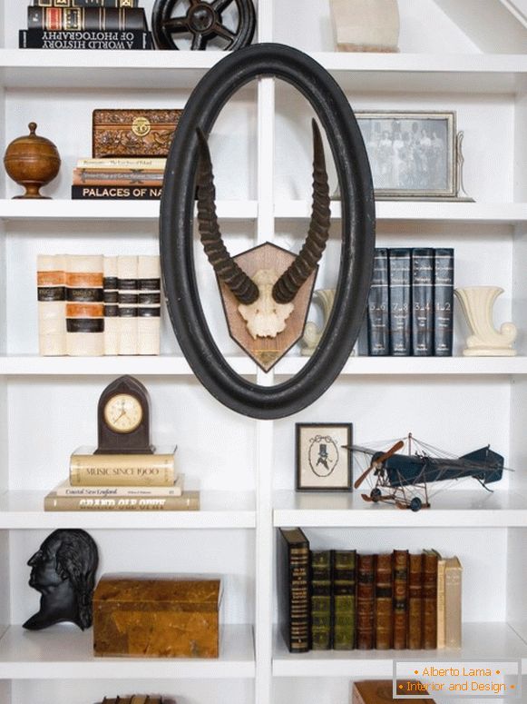 Stylish design of the bookcase