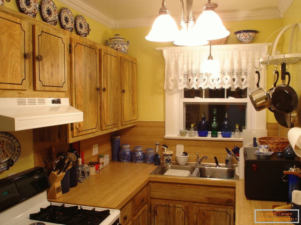 Interior design of a small kitchen