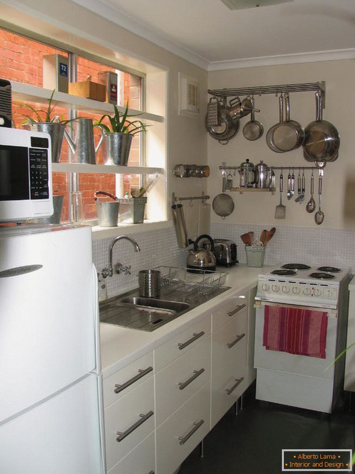 Interior design of a small kitchen