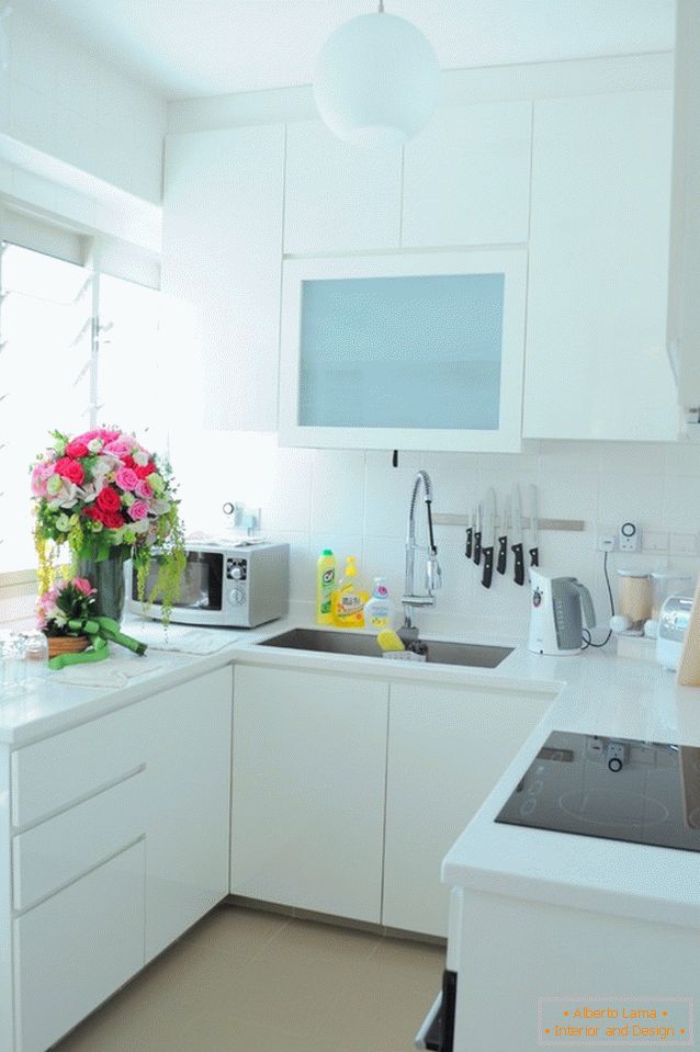 Interior design of a small kitchen