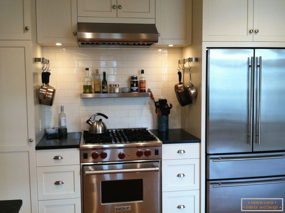 Interior design of a small kitchen