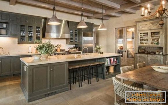 The house where Lady Gaga lives, kitchen design