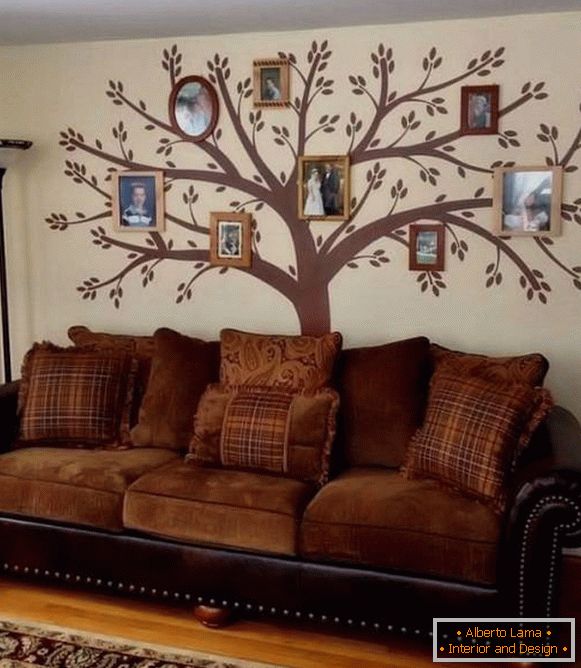 Family tree in the living room