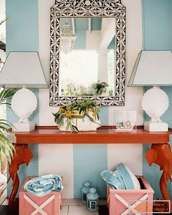 Interior design in tropical style