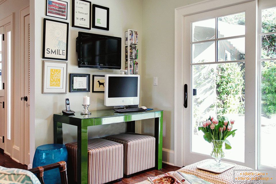 Cabinet in the corner of the living room