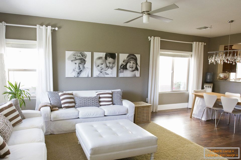 Living room in neutral colors