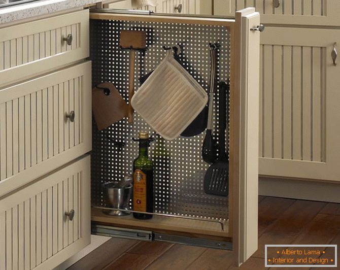 Retractable niche for storing kitchen appliances