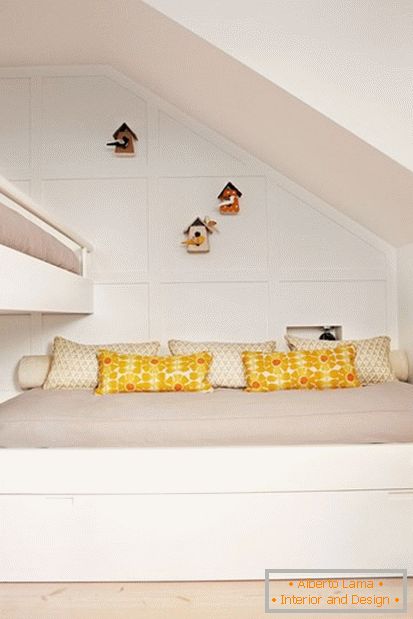 Multifunctional attic in a small house