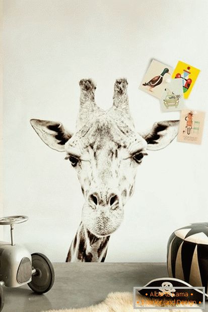 Photo wallpapers with giraffe