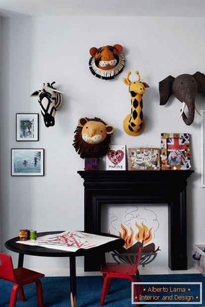 Children's fireplace and unusual decor toys