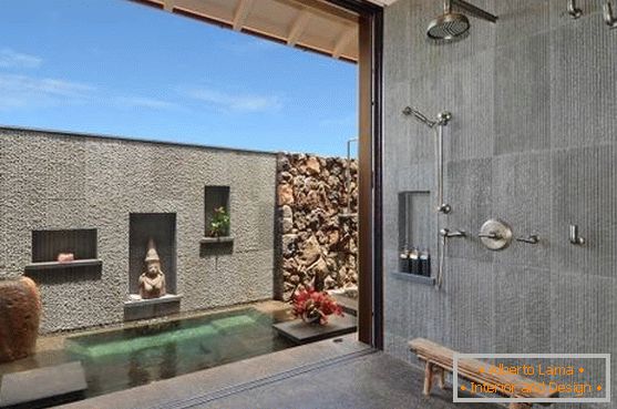 Balinese-style bathroom