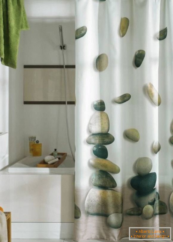 Interesting shower curtain