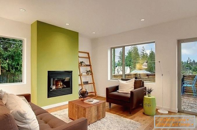Green elements in interior design