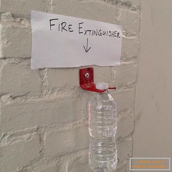 Space for a fire extinguisher